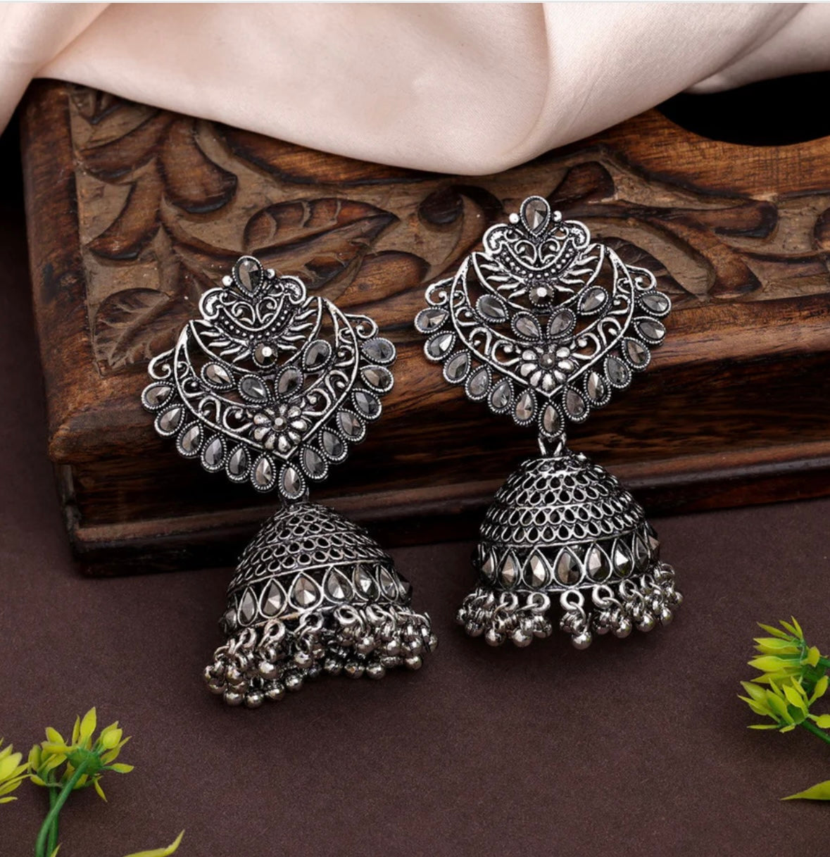 Silver Color Big Size Jhumka Oxidized Earrings/ Earrings / Jhumka / Oxidized Earrings / Gifts for her