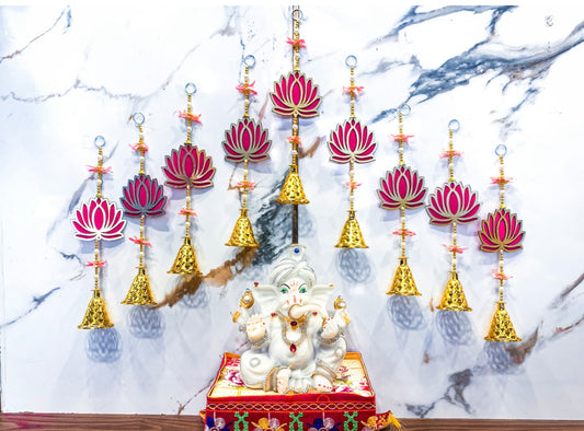 Beautiful Trending Handmade Lotus Bell Wall Hangings for Home Decor/ Pooja/ Wedding/ Housewarming/Diwali Decor/ Backdrop/ Mandir