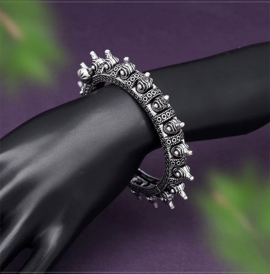 Silver Color Oxidised Bracelet