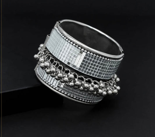 Silver Color Oxidised Bracelet