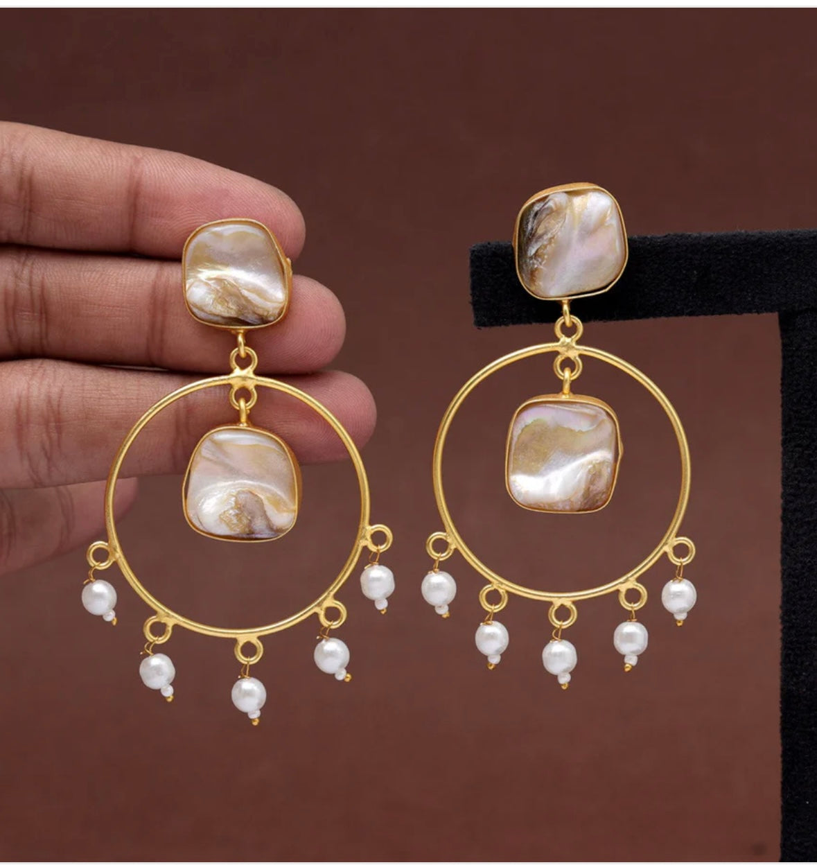 White Color Amrapali Earrings